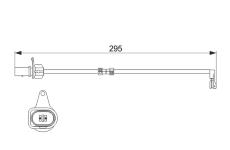 Výstražný kontakt, opotřebení obložení Bosch 1987474508