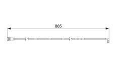 Výstrażný kontakt opotrebenia brzdového oblożenia BOSCH 1 987 474 586