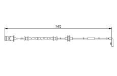 Výstražný kontakt, opotřebení obložení BOSCH 1 987 474 973