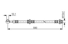 Brzdová hadice BOSCH 1 987 476 122