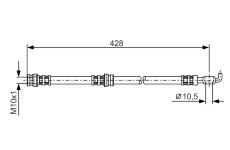 Brzdová hadica BOSCH 1 987 476 166