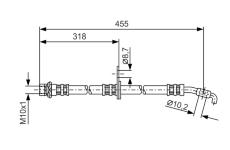 Brzdová hadice BOSCH 1 987 476 255