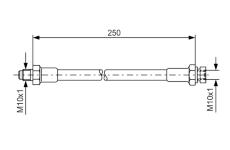 Brzdová hadica BOSCH 1 987 476 348