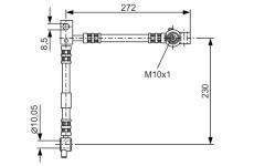 Brzdová hadica BOSCH 1 987 476 361