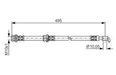 Brzdová hadica BOSCH 1 987 476 401