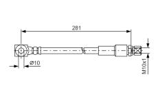 Brzdová hadice BOSCH 1 987 476 405