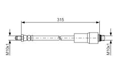 Brzdová hadice BOSCH 1 987 476 432