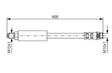 Brzdová hadice BOSCH 1 987 476 492