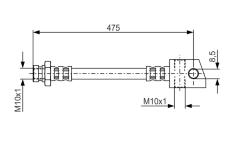 Brzdová hadice BOSCH 1 987 476 549
