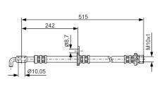 Brzdová hadica BOSCH 1 987 476 780