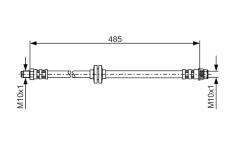Brzdová hadica BOSCH 1 987 476 827