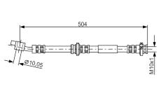 Brzdová hadica BOSCH 1 987 476 995