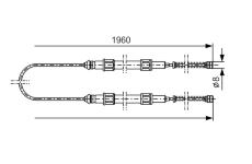 Tažné lanko, parkovací brzda BOSCH 1 987 477 002