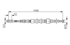 Tažné lanko, parkovací brzda BOSCH 1 987 477 061