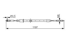 Tažné lanko, parkovací brzda BOSCH 1 987 477 082