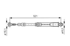 Tažné lanko, parkovací brzda BOSCH 1 987 477 091