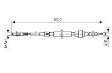 Tažné lanko, parkovací brzda BOSCH 1 987 477 167