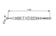 Tažné lanko, parkovací brzda BOSCH 1 987 477 211