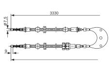 Tažné lanko, parkovací brzda BOSCH 1 987 477 230