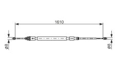 Tažné lanko, parkovací brzda Bosch 1987477238