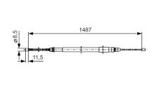 Tažné lanko, parkovací brzda BOSCH 1 987 477 280