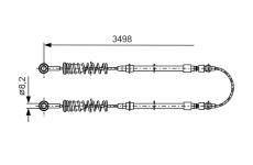 Tažné lanko, parkovací brzda BOSCH 1 987 477 291