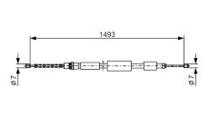 żażné lanko parkovacej brzdy BOSCH 1 987 477 323