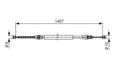 Tažné lanko, parkovací brzda BOSCH 1 987 477 332