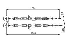 Tažné lanko, parkovací brzda BOSCH 1 987 477 345