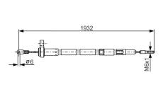 żażné lanko parkovacej brzdy BOSCH 1 987 477 346