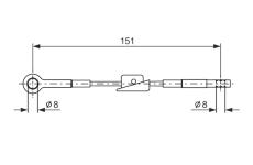 Tažné lanko, parkovací brzda BOSCH 1 987 477 367