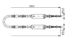 Tažné lanko, parkovací brzda BOSCH 1 987 477 369