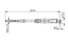 Tažné lanko, parkovací brzda BOSCH 1 987 477 377