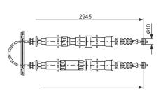 Tažné lanko, parkovací brzda BOSCH 1 987 477 390