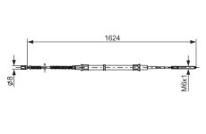 Tažné lanko, parkovací brzda BOSCH 1 987 477 407