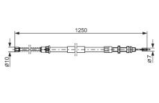 Tažné lanko, parkovací brzda BOSCH 1 987 477 416