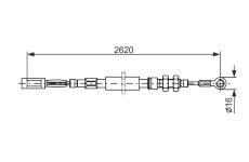 Tažné lanko, parkovací brzda BOSCH 1 987 477 421