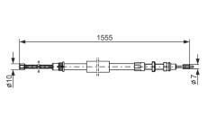 Tažné lanko, parkovací brzda BOSCH 1 987 477 452