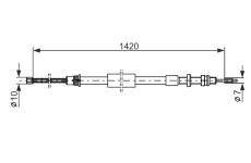 Tažné lanko, parkovací brzda BOSCH 1 987 477 479