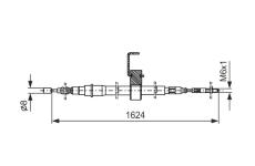 Tažné lanko, parkovací brzda BOSCH 1 987 477 480