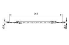 Tažné lanko, parkovací brzda BOSCH 1 987 477 489