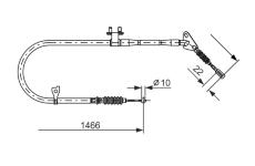 Tažné lanko, parkovací brzda BOSCH 1 987 477 492