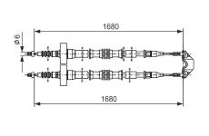 żażné lanko parkovacej brzdy BOSCH 1 987 477 528