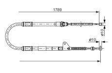 Tažné lanko, parkovací brzda BOSCH 1 987 477 540
