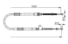 Tažné lanko, parkovací brzda BOSCH 1 987 477 545