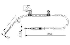 Tažné lanko, parkovací brzda BOSCH 1 987 477 603