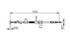 Tažné lanko, parkovací brzda BOSCH 1 987 477 624