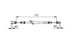 Tažné lanko, parkovací brzda BOSCH 1 987 477 662