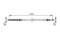 Tažné lanko, parkovací brzda BOSCH 1 987 477 665