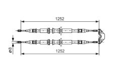 Tažné lanko, parkovací brzda BOSCH 1 987 477 668
